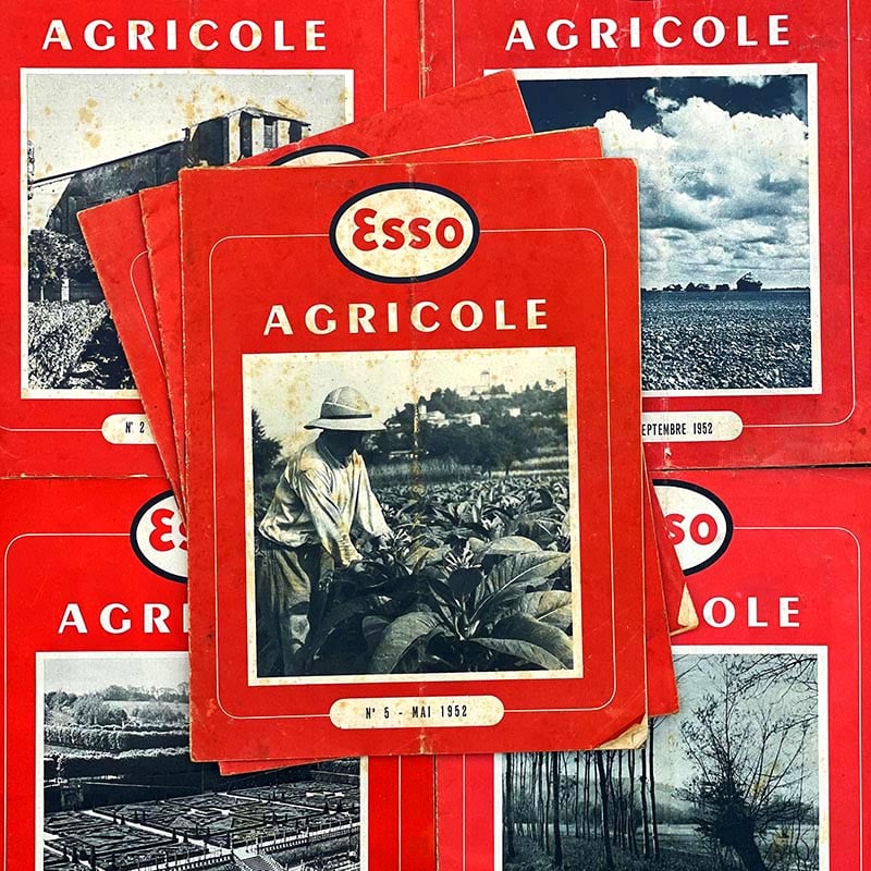 revue esso agricole agriculture huile garage 1950 1952 illustration journal illustré journal magazine