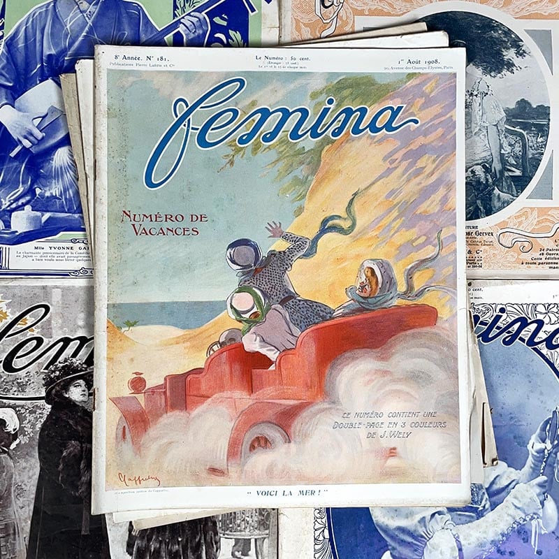 journal revue magazine femina femme 1901 1908 1900 mode ancien vintage illustration exemplaire numéro