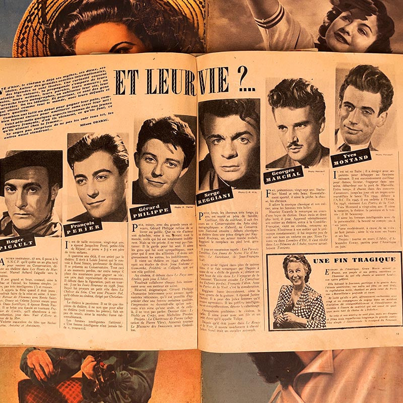 journal revue magazine filles de france femme ancien vintage illustration exemplaire numéro 1946 1947 1948