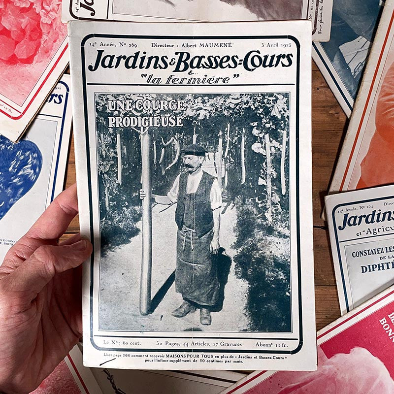 journal revue jardins et basses-cours campagne jardinage ancien vintage papier illustration exemplaire numéro 1920 1925 1929