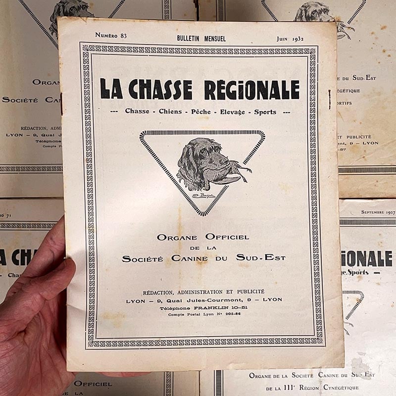 journal revue magazine la chasse régionale chasse pêche ancien vintage illustration exemplaire numéro 1920 1930