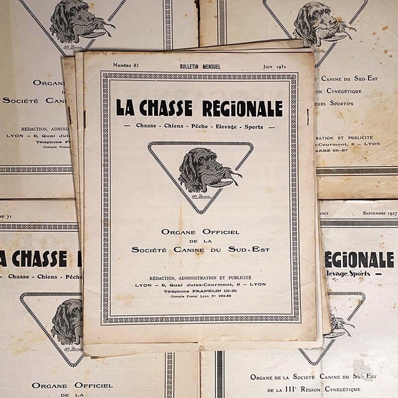 journal revue magazine la chasse régionale chasse pêche ancien vintage illustration exemplaire numéro 1920 1930