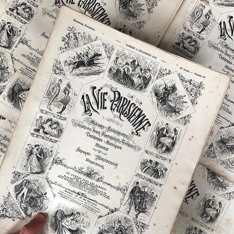 journal revue magazine la vie parisienne 1890 1900 mode ancien vintage illustration exemplaire numéro