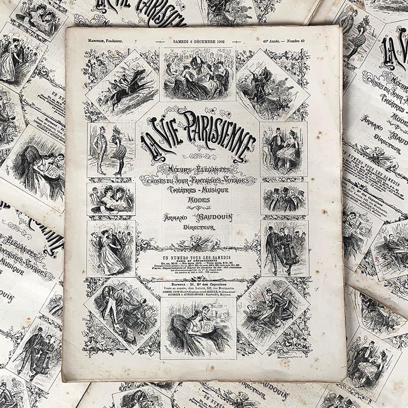 journal revue magazine la vie parisienne 1890 1900 mode ancien vintage illustration exemplaire numéro