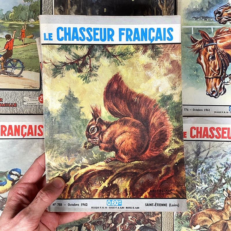 journal revue magazine le chasseur français chasse peche ancien vintage illustration exemplaire numéro 1940 1950 1960