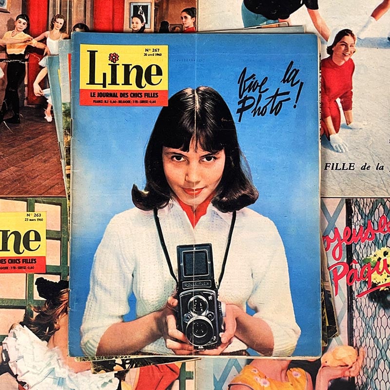 journal revue magazine line fille chic femme ancien vintage illustration exemplaire numéro 1960 1961 1962