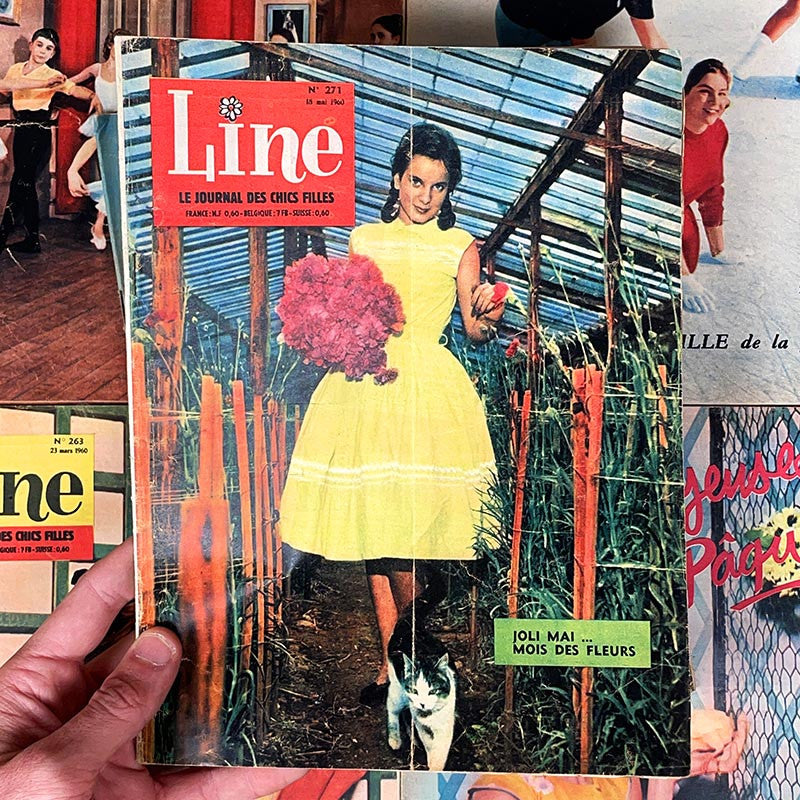 journal revue magazine line fille chic femme ancien vintage illustration exemplaire numéro 1960 1961 1962