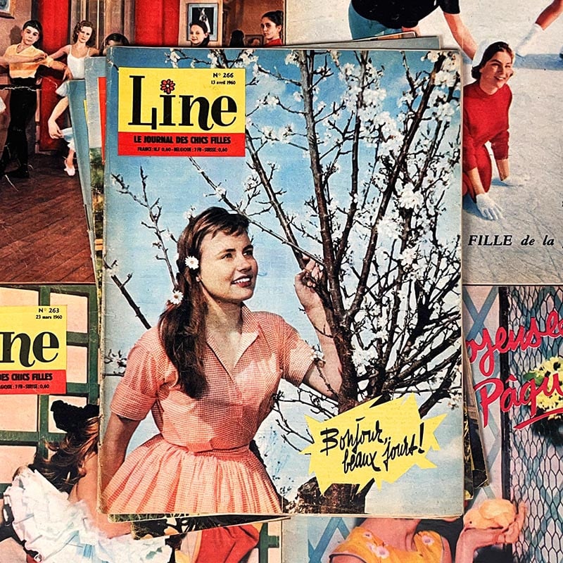 journal revue magazine line fille chic femme ancien vintage illustration exemplaire numéro 1960 1961 1962