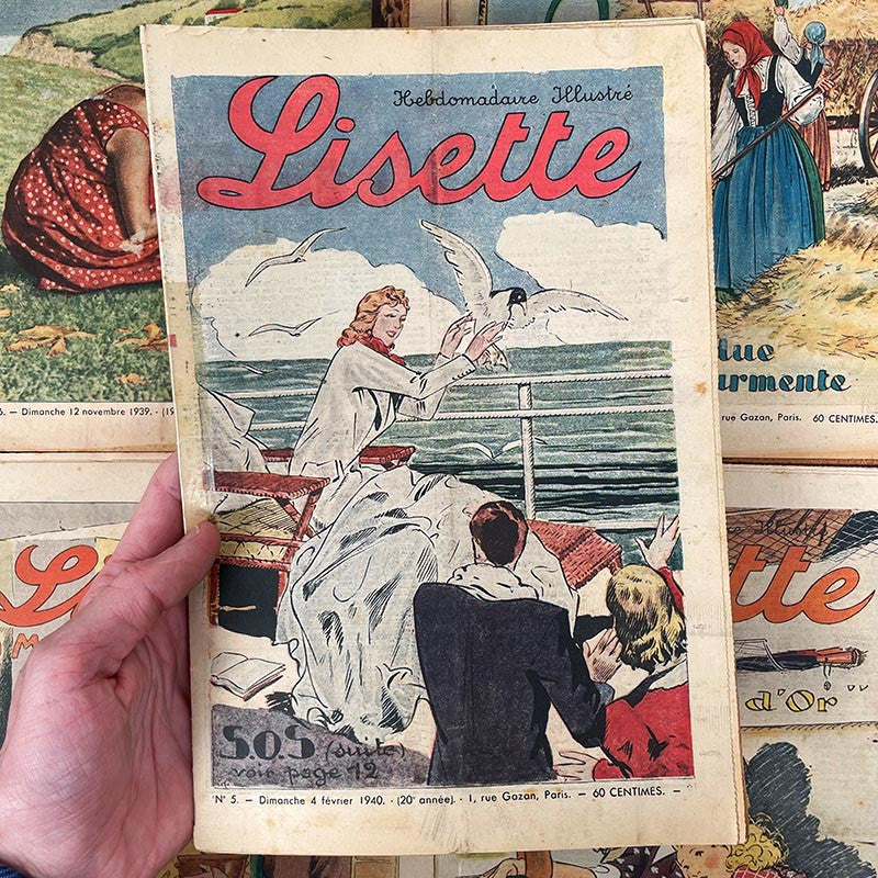 journal revue magazine lisette fille ancien vintage illustration exemplaire numéro 1930 1939 1940 1941