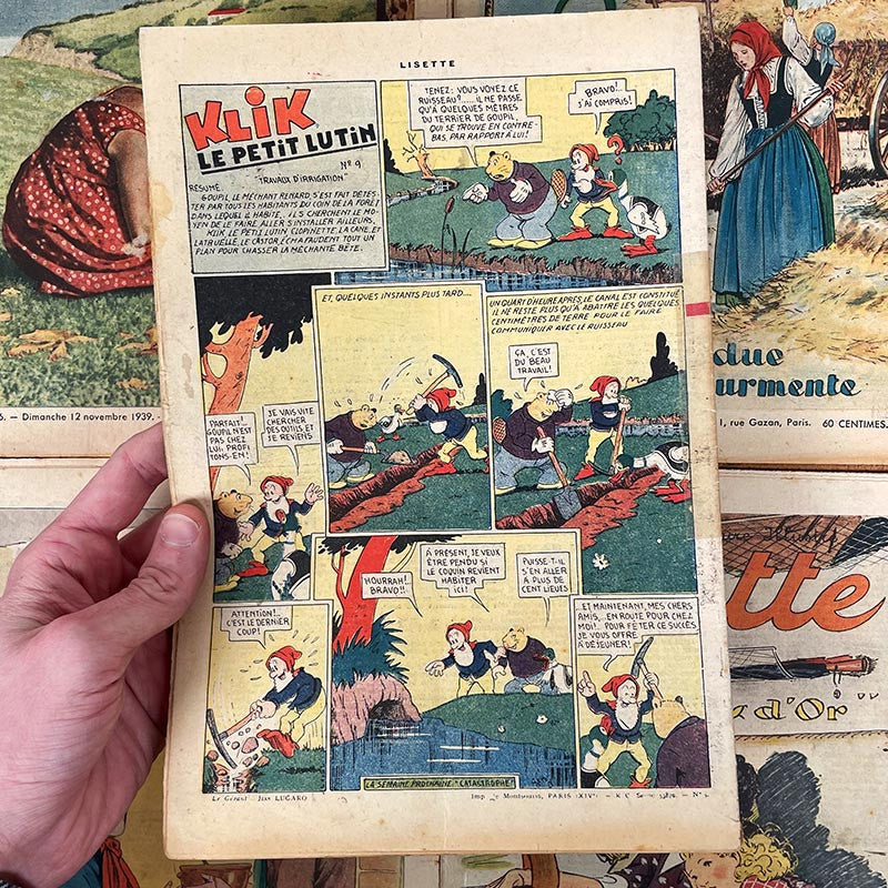 journal revue magazine lisette fille ancien vintage illustration exemplaire numéro 1930 1939 1940 1941