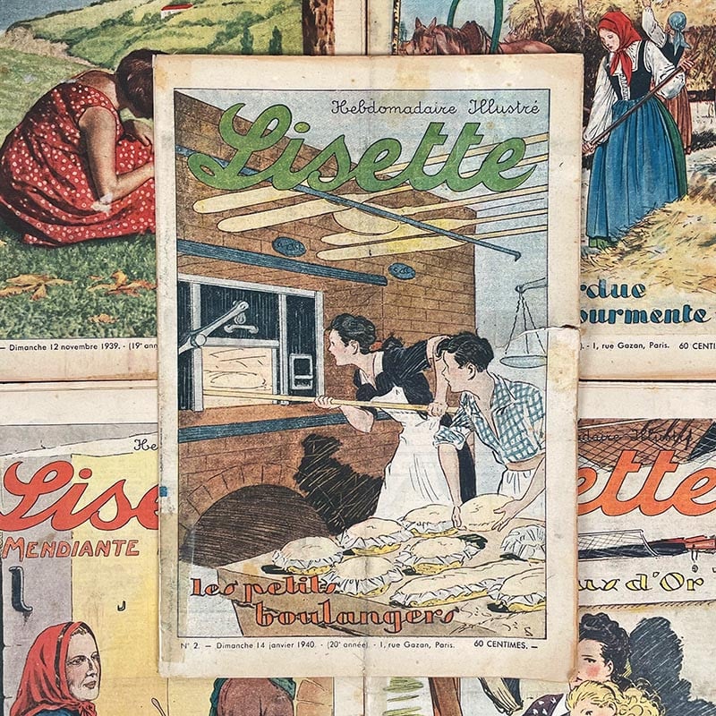 journal revue magazine lisette fille ancien vintage illustration exemplaire numéro 1930 1939 1940 1941