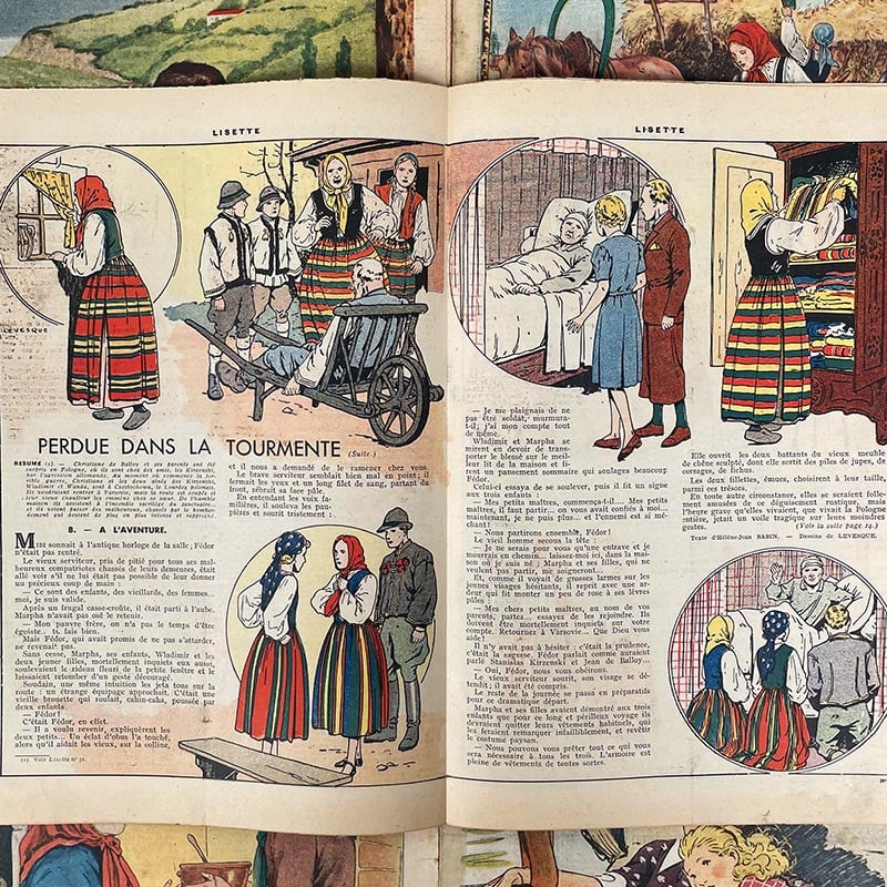journal revue magazine lisette fille ancien vintage illustration exemplaire numéro 1930 1939 1940 1941