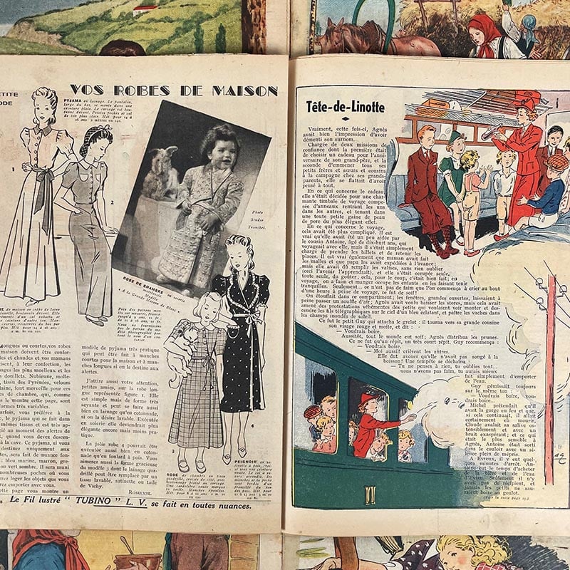 journal revue magazine lisette fille ancien vintage illustration exemplaire numéro 1930 1939 1940 1941