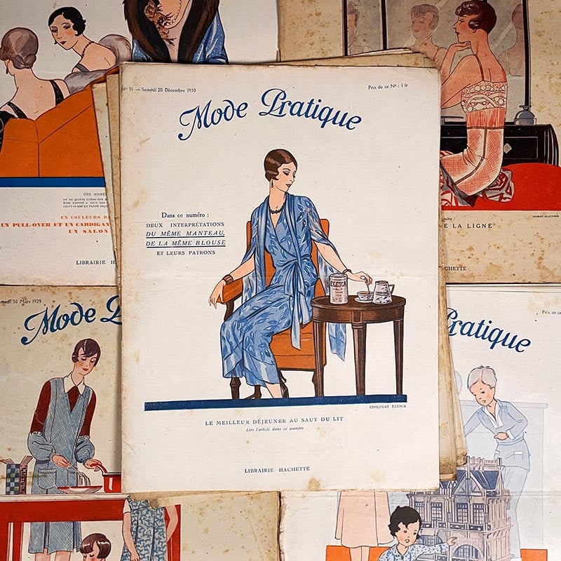 journal revue magazine mode pratique femme 1920 1930 mode ancien vintage illustration exemplaire numéro