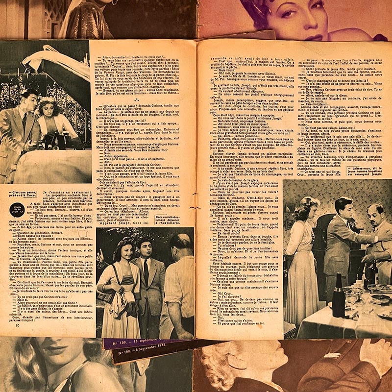 journal revue magazine mon film romain cinema ancien vintage papier illustré illustration exemplaire numéro 1948 1958