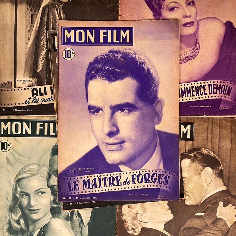 journal revue magazine mon film romain cinema ancien vintage papier illustré illustration exemplaire numéro 1948 1958