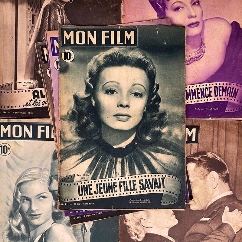 journal revue magazine mon film romain cinema ancien vintage papier illustré illustration exemplaire numéro 1948 1958
