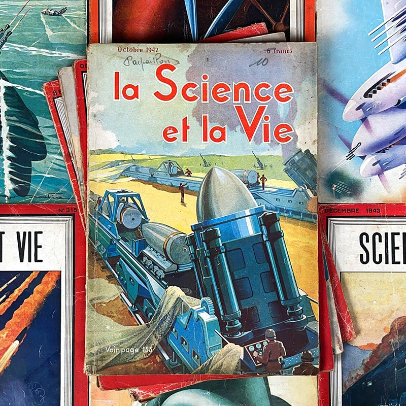 journal revue magazine science et vie scientifique ancien vintage illustration exemplaire numéro 1940 1949 années 40