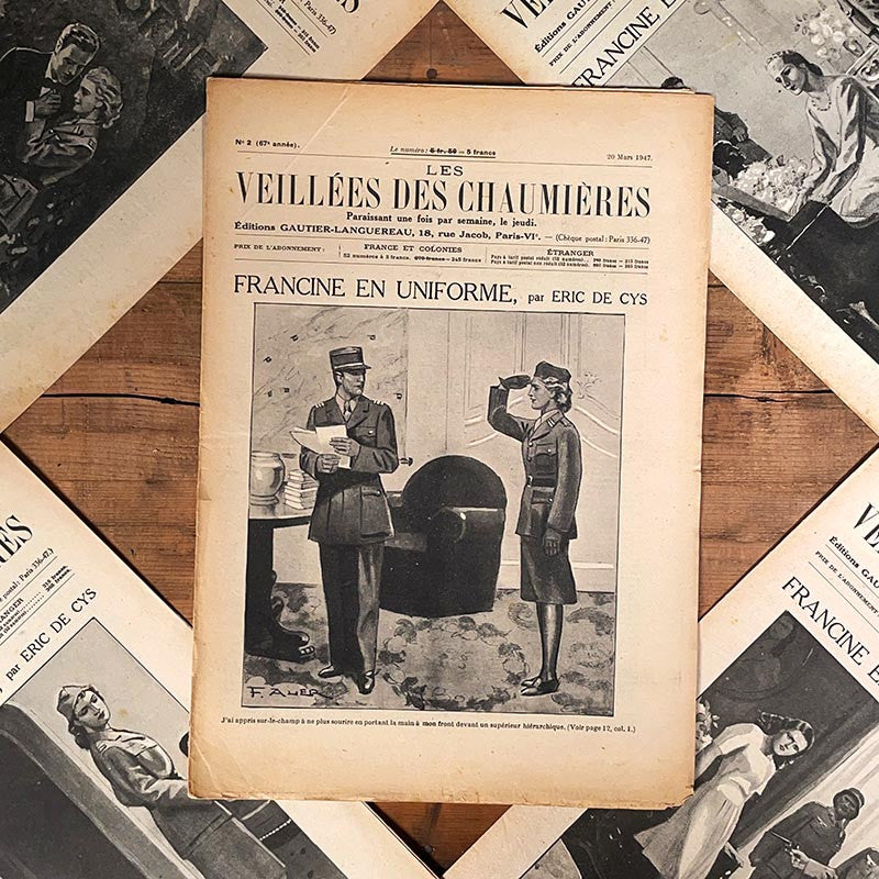 journal revue magazine veillées des chaumières ancien vintage illustration exemplaire numéro 1947 1948 1949 1950 1951