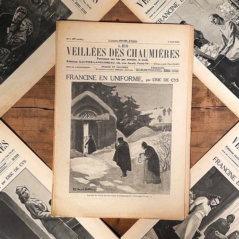 journal revue magazine veillées des chaumières ancien vintage illustration exemplaire numéro 1947 1948 1949 1950 1951