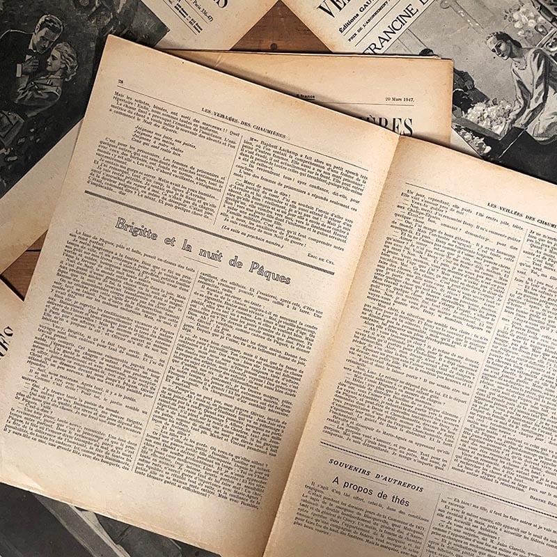 journal revue magazine veillées des chaumières ancien vintage illustration exemplaire numéro 1947 1948 1949 1950 1951