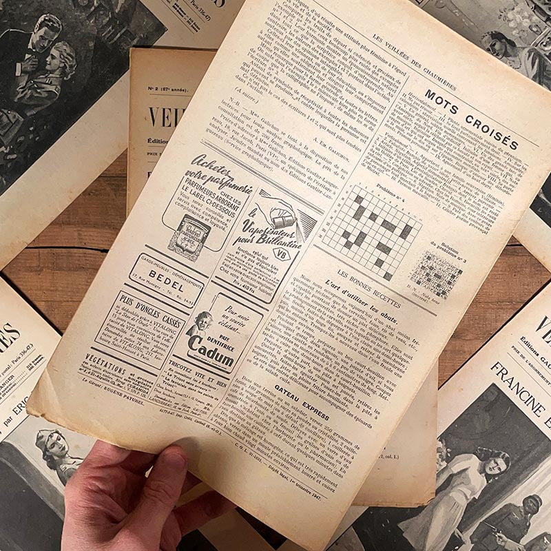 journal revue magazine veillées des chaumières ancien vintage illustration exemplaire numéro 1947 1948 1949 1950 1951