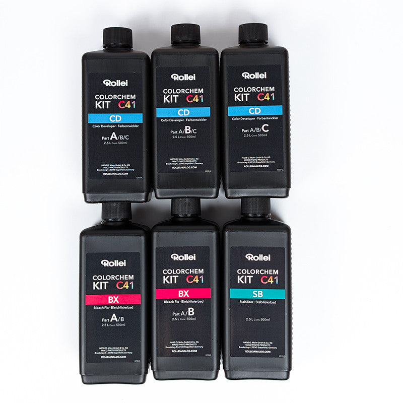 kit colorchem 2.5 litres C41 couleur négatif 40 films argentique rollei