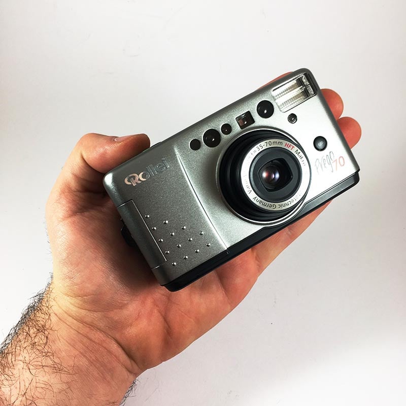 rollei prego 70 35mm 70mm macro compact point and shoot autofocus ancien vintage flash argentique
