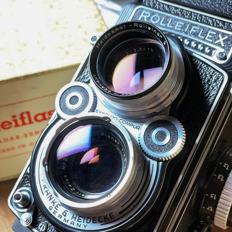 Rolleiflex 3.5F2 Planar 75mm 3.5 & Accessoires