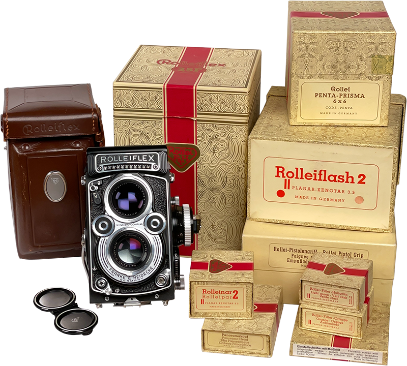 Rolleiflex 3.5F2 Planar 75mm 3.5 & Accessoires