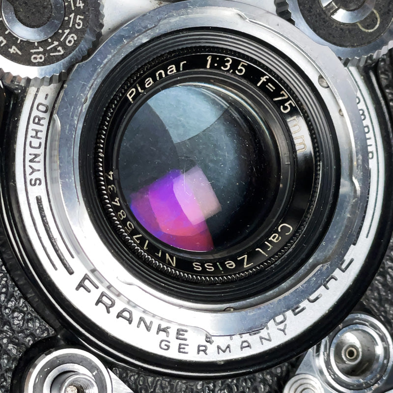 rolleiflex 3.5C tlr planar 75mm 3.5 bi objectif twin lens ancien vintage pellicule argentique film photo photographie moyen format 120