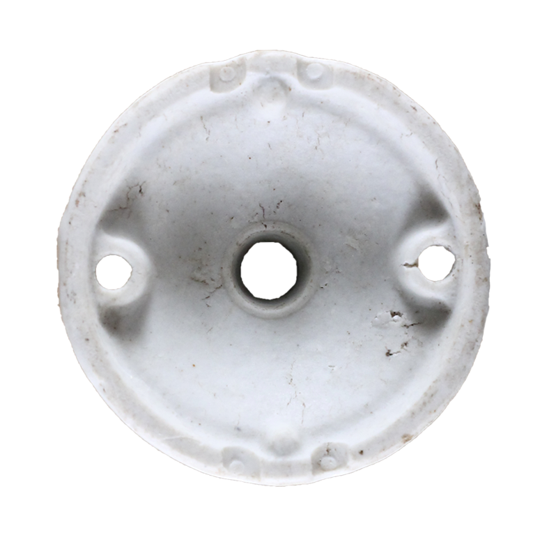 rosace céramique électricité mur plafond ancien vintage quincaillerie accessoire e27 60mm 6cm