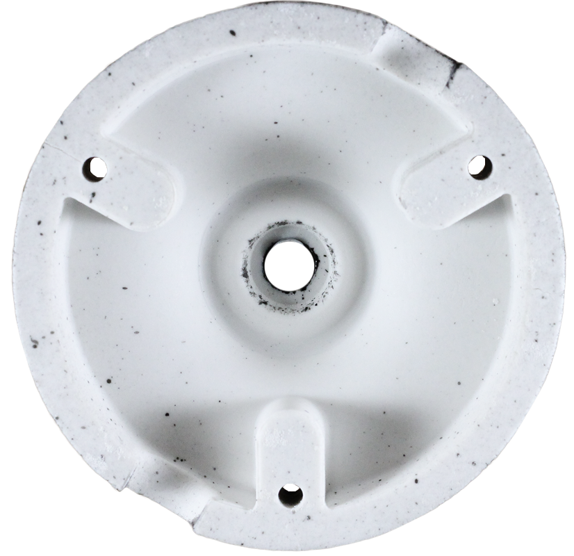 grande rosace porcelaine électricité mur plafond ancien vintage quincaillerie accessoire e27 105mm 10,5cm noire