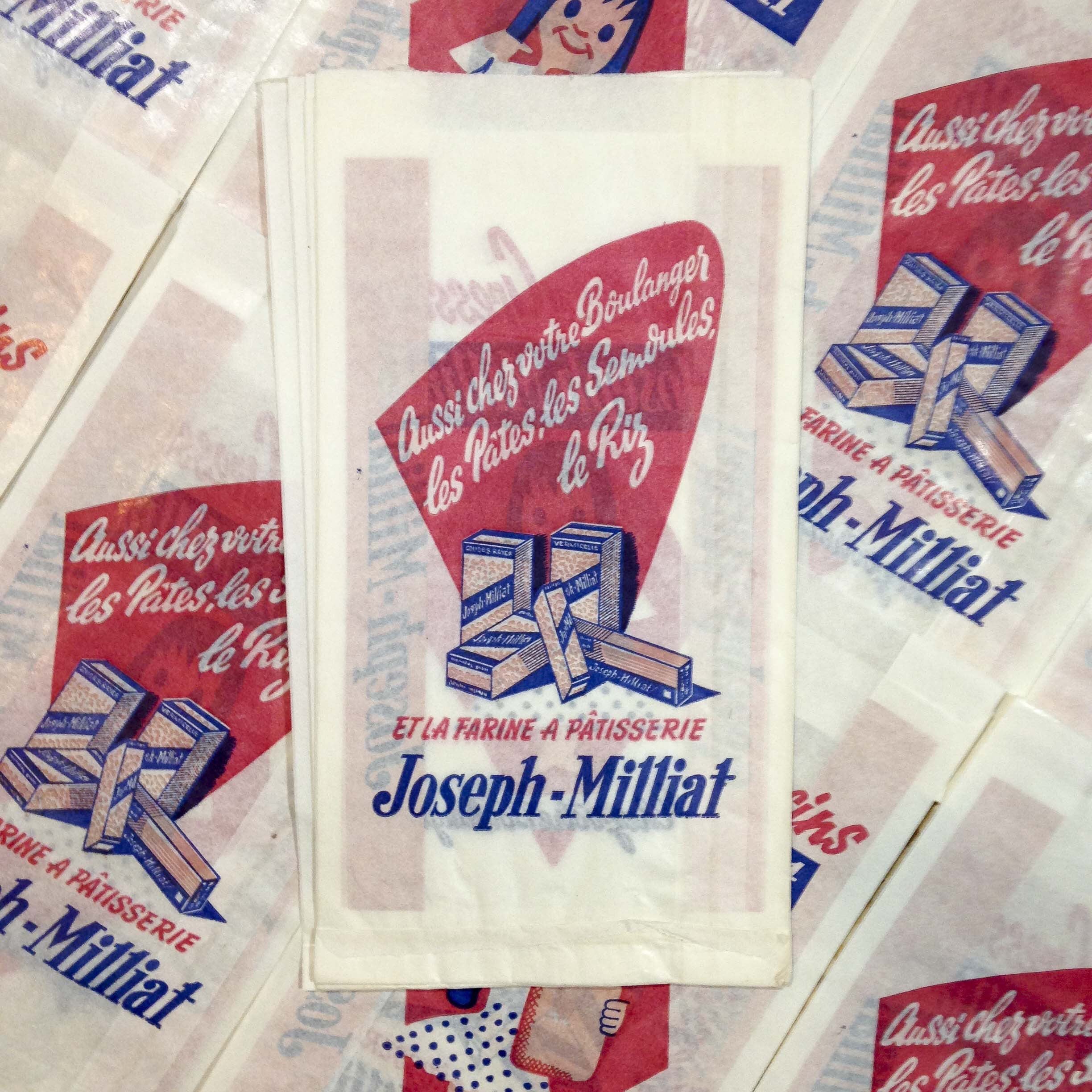 biscottes joseph milliat ancien vintage papier épicerie 1950