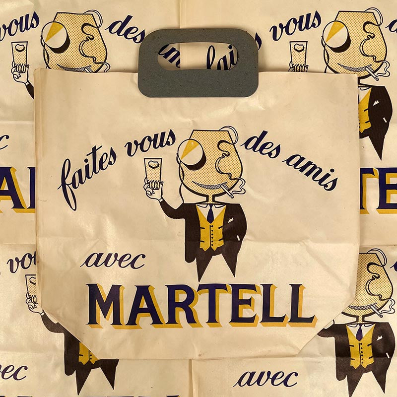 sachet papier ancien vintage cognac martell alcool aperitif cabas anse faites vous des amis 1950 1960