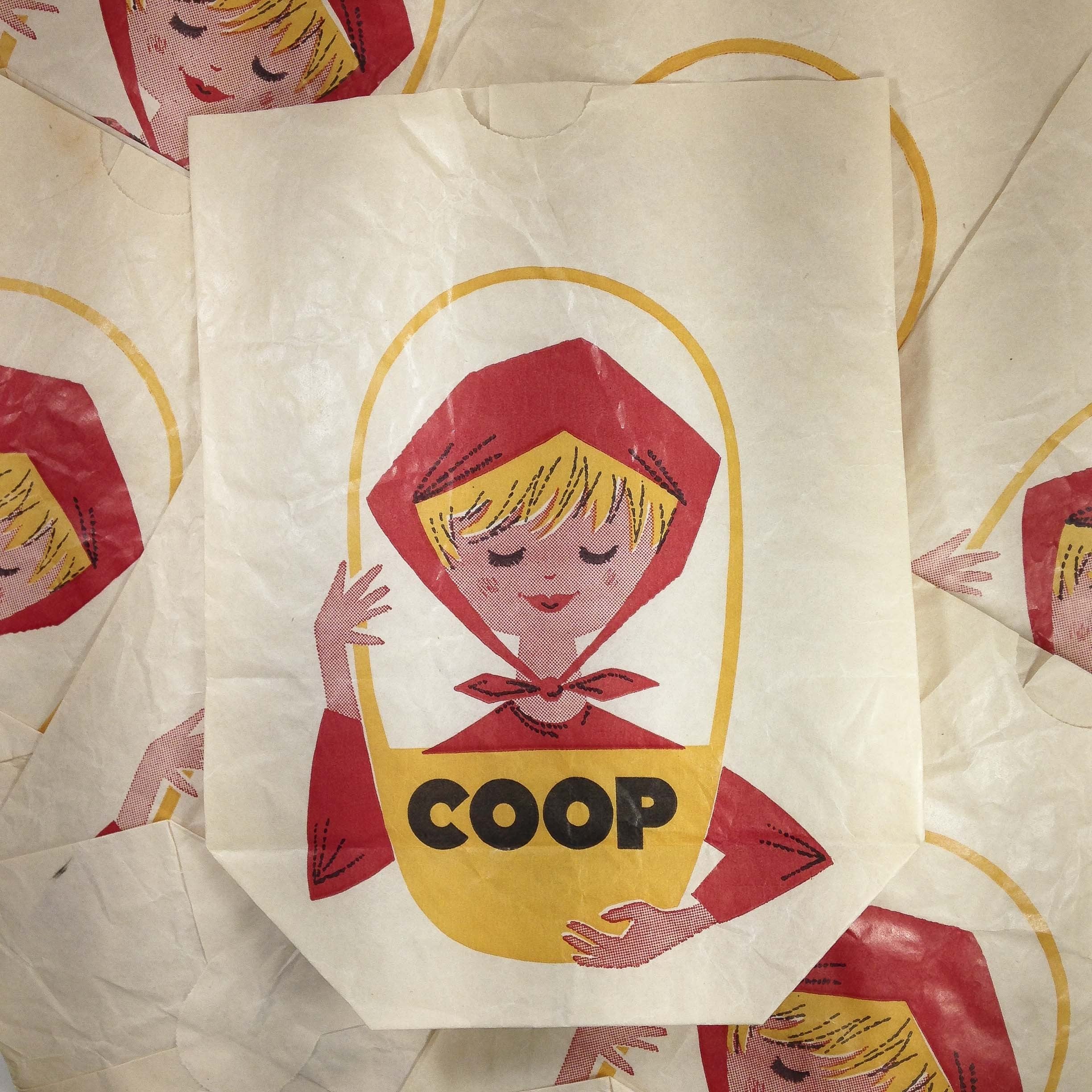 sachet épicerie ancienne papier coop vintage 1960