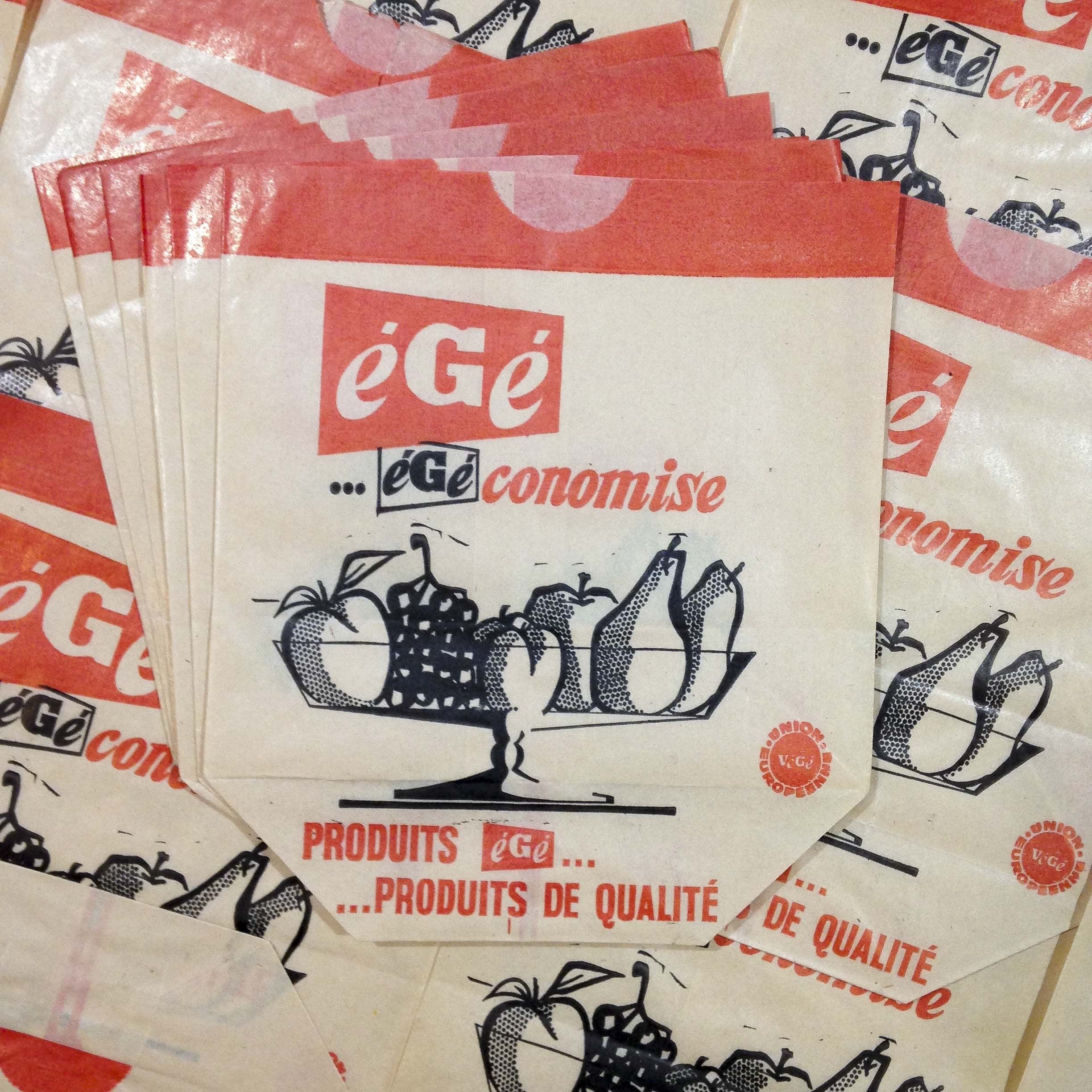 sachet papier égé économie ancien vintage épicerie 1960