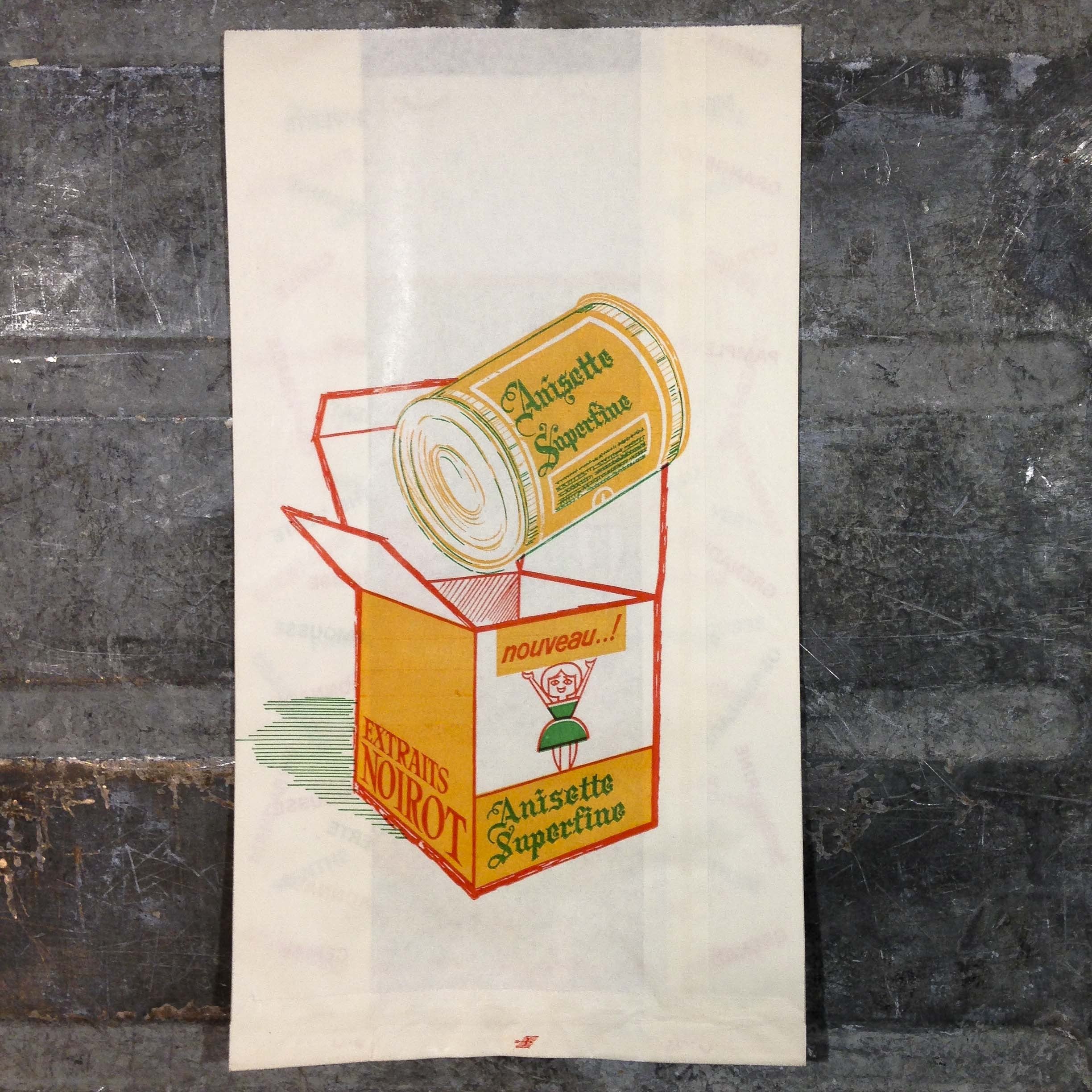 sachet extraits noirot liqueur papier ancien vintage épicerie 1960