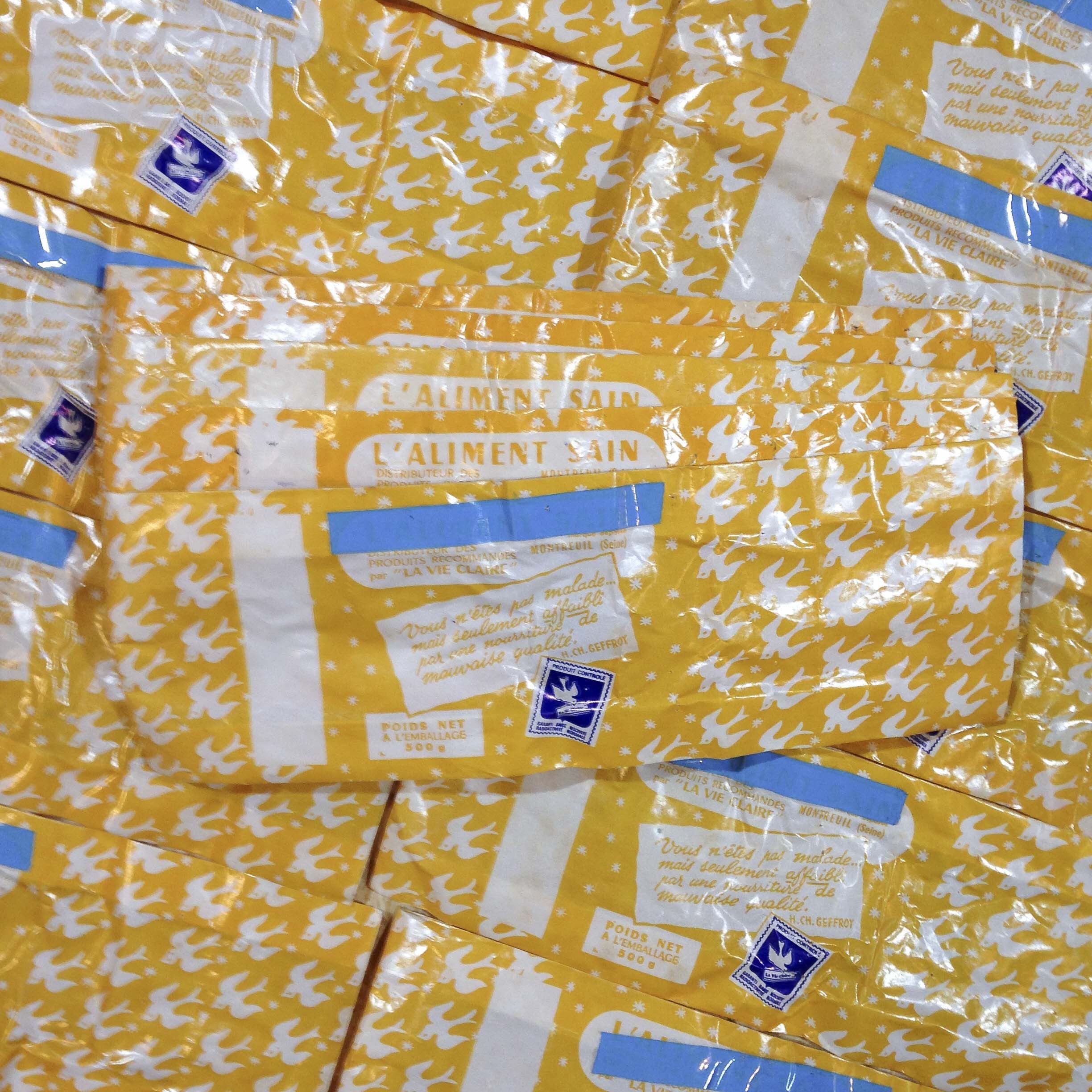 sachet épicerie ancien la vie claire paper vintage 1960