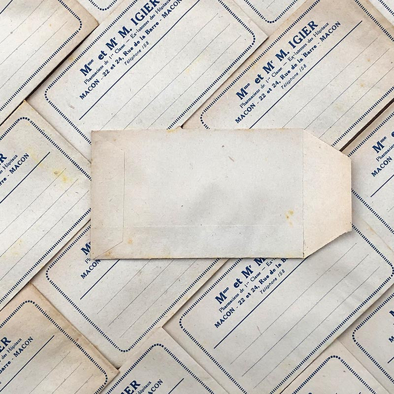 sachet pharmacie m mme igier macon ancien stock vintage 1940 1930 emballage