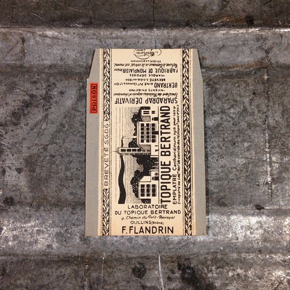 sachet topique bertrand pharmacie santé poison ancien stock vintage 1920