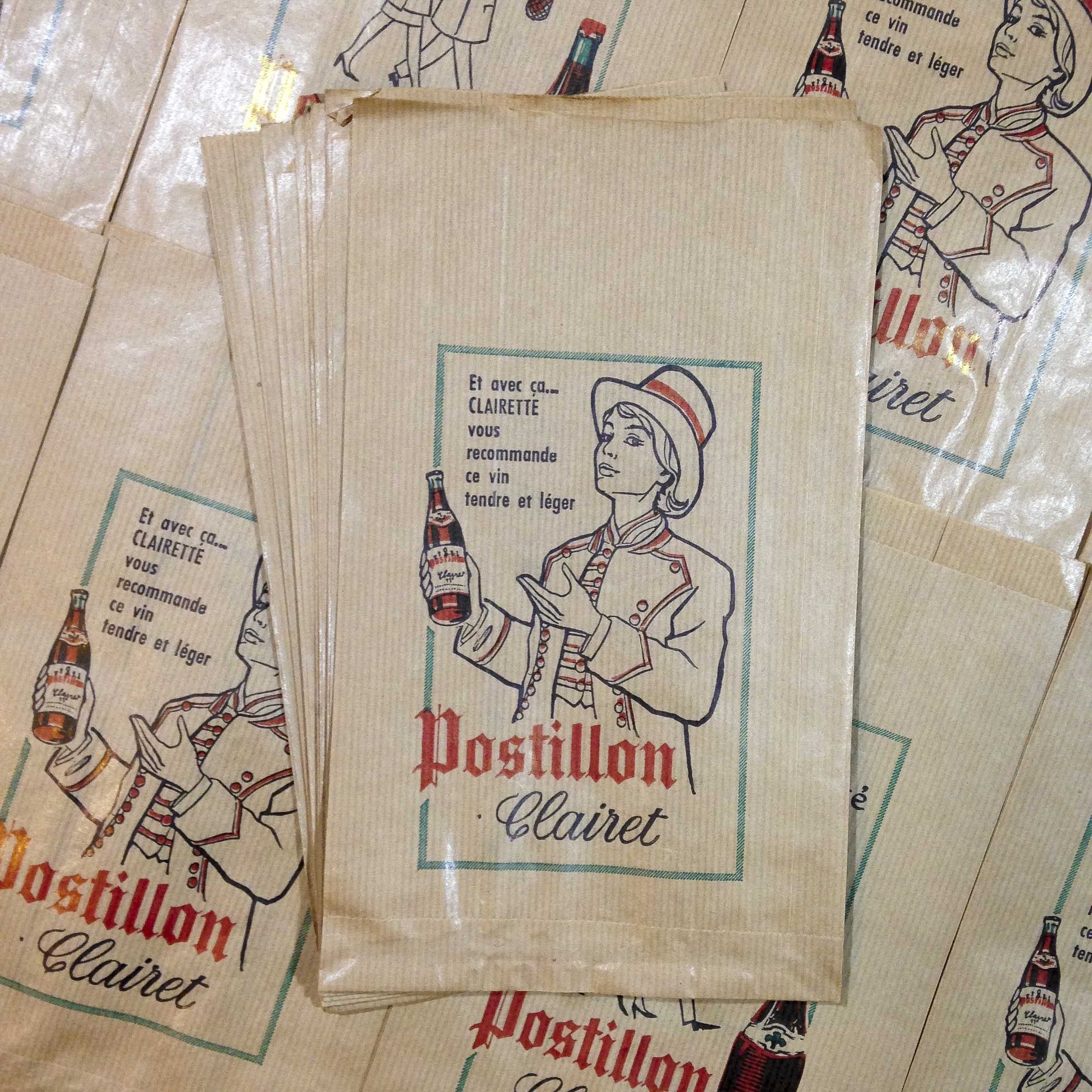 sachet papier épicerie 1950 postillon ancien vintage