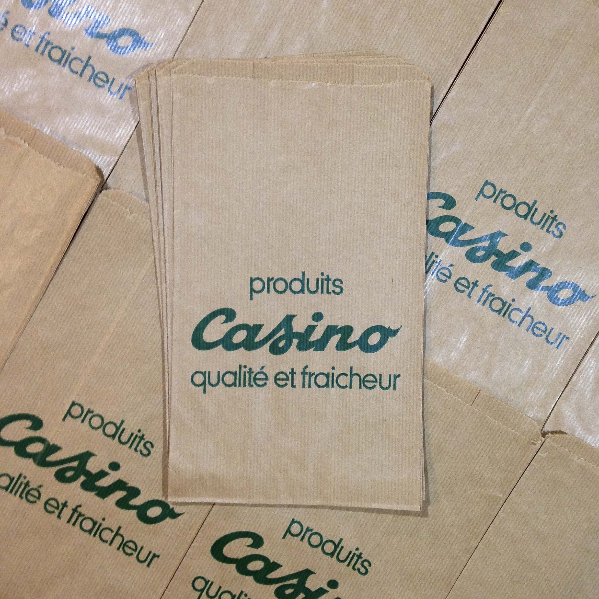 sachet papier casino produits ancien vintage épicerie 1960