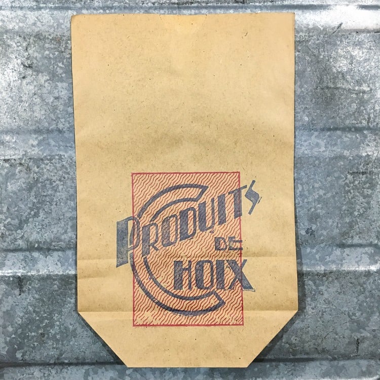 sachet papier petit épicerie produits de choix commerce 1950