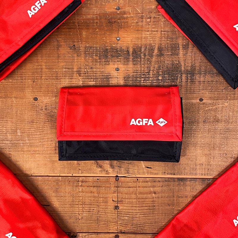 pochette plastique publicitaire agfa photo pellicule 1990 rouge vintage