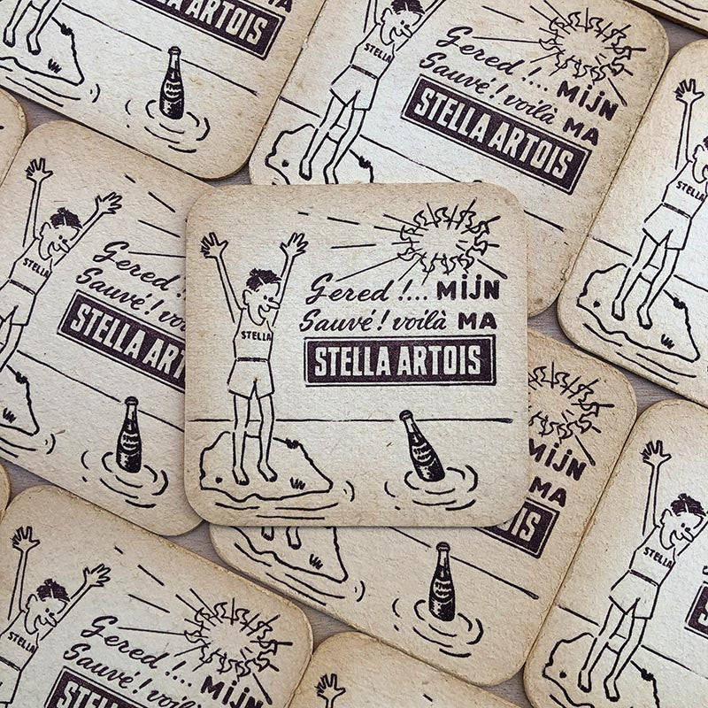 stella artois bière alcool aperitif sous bock carton ancien vintage alcool 1950 1960