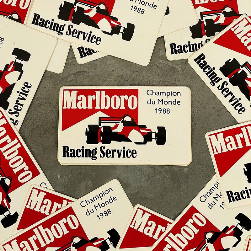 sticker autocollant automobile racing service champion du monde 1988 sport vintage course formule 1 F1