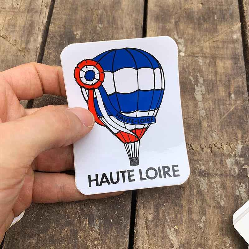 sticker les montgolfières de la haute loire 1995 autocollant ancien vintage cocarde