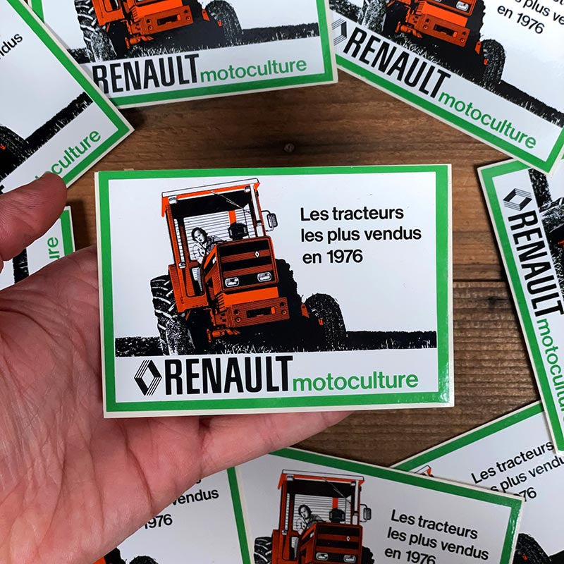 sticker autocollant ancien vintage renault 14 la poire 1976 motoculture motoculteur tracteur campagne