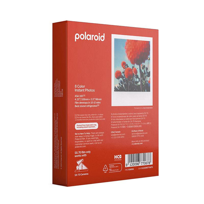 Polaroid SX-70 couleur pellicule film photo instantanée bord blanc